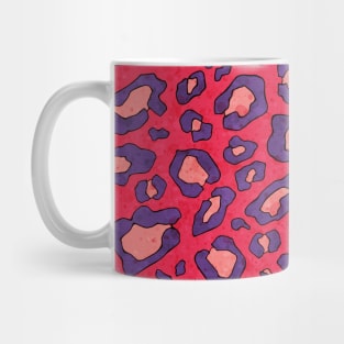 Pink and purple leopard spots pattern Mug